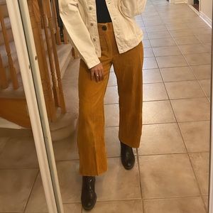 Mustard corduroy pants